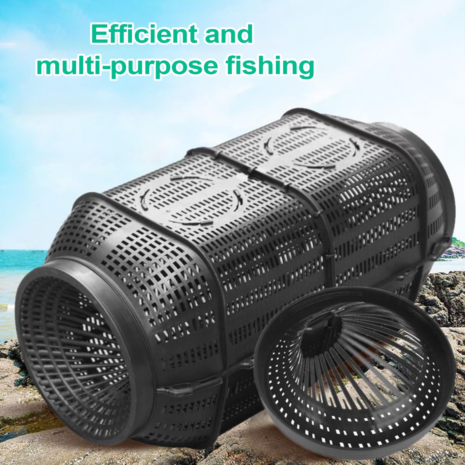 Trappola per pesci, trappola portatile per aragoste, gabbia per granchi, accessori da pesca per la cattura di anguille, gamberetti, tartarughe, lago, stagno, acqua salata, acqua dolce