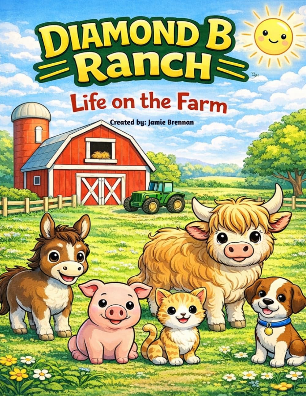 Diamond B Ranch: Life on the Farm: A Fun Farm Animal Coloring Book for Kids