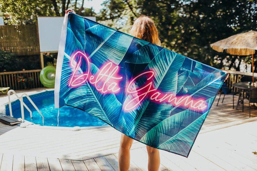 Delta Gamma - Sorority Letter Flag (Neon Design)