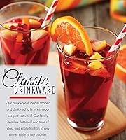 Vista 2 de Juego de 4 Vasos de Cerveza de Pinta – Vasos Altos Transparentes para Beber de 16 oz y Vasos Multiusos – Base Pesada para Cóctel, Agua, Jugo