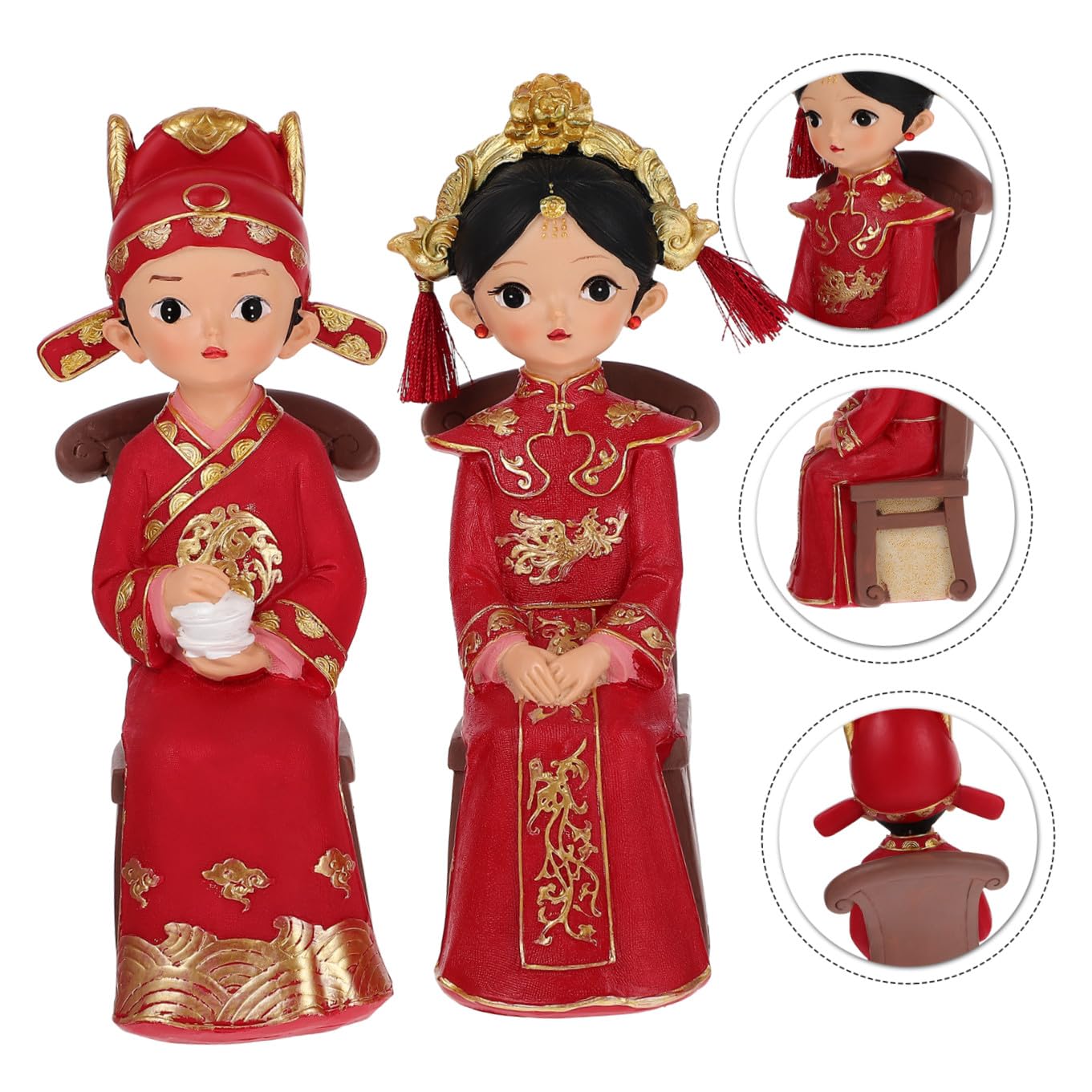 1juego Estatuillas De Novios para Decoración De Bodas Adornos De y Recién Figuras De para Pasteles y De