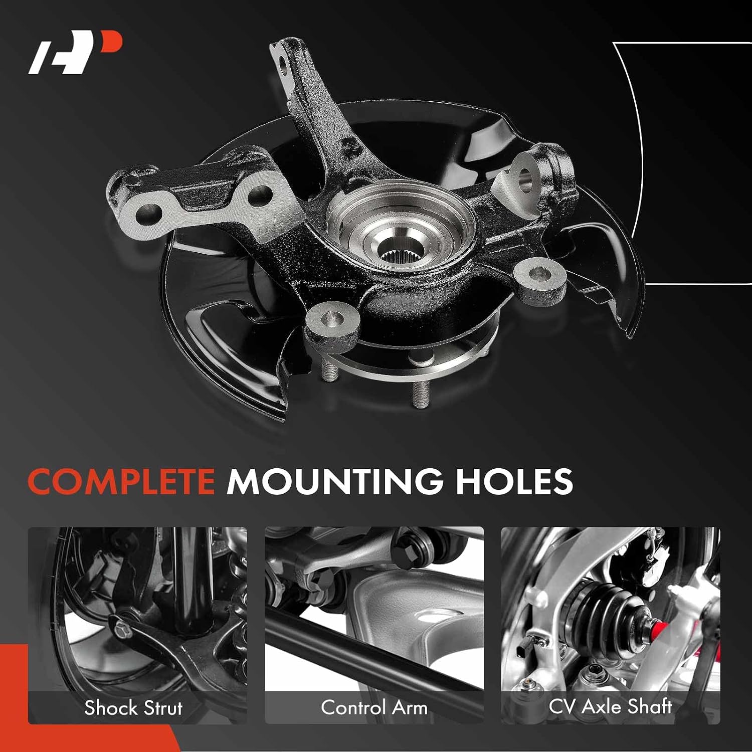 A-Premium Front Right Steering Knuckle & Wheel Bearing Hub Assembly Fit for Honda CR-V CRV 2015 2016, FWD Only, Passenger Side