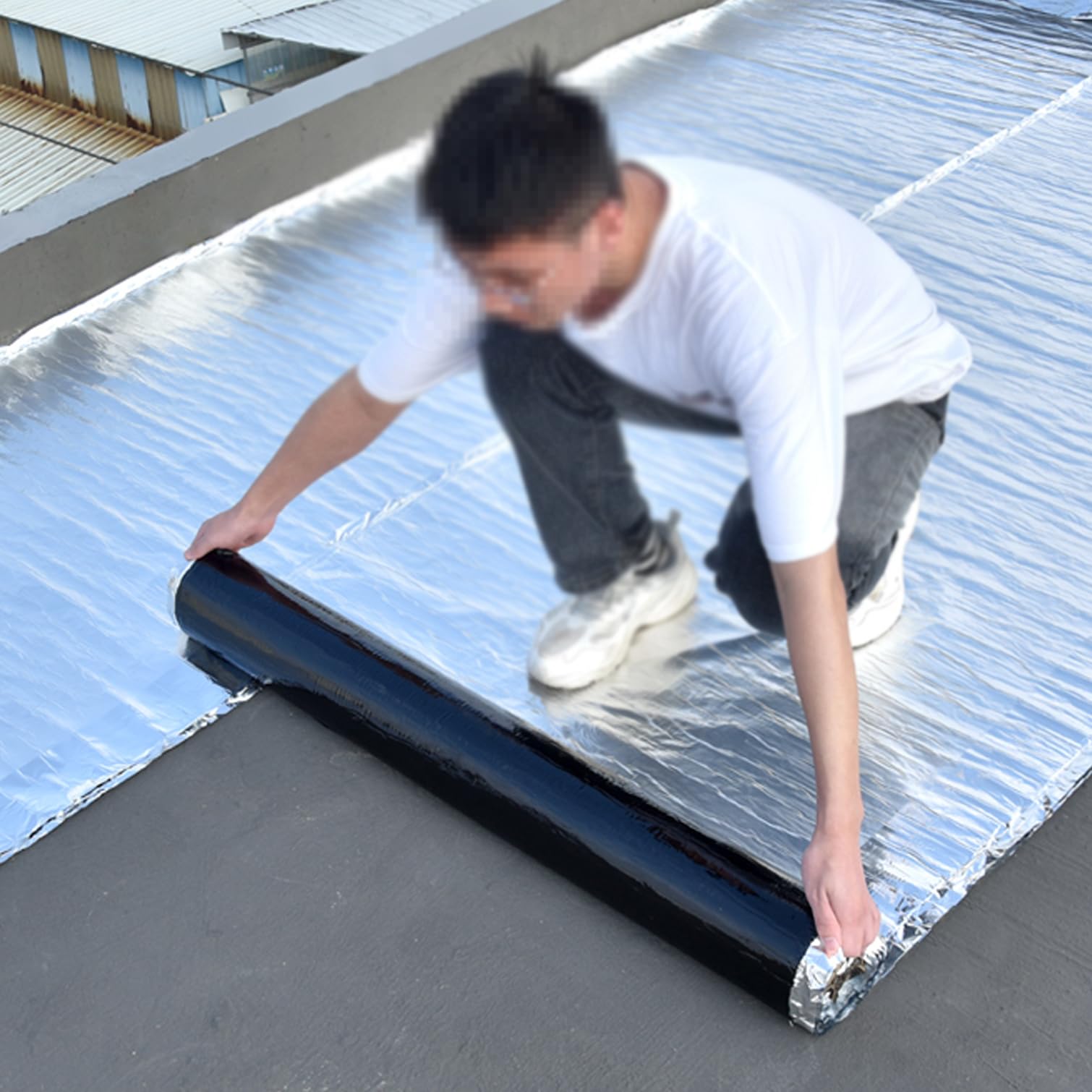 Cinta Impermeable, Cinta de Papel de Aluminio, Cinta Sealan, Cinta bituminosa, Asfalto cauchutado Modificado Autoadhesivo para Fugas en techos, reparación de canalones y Ventanas,