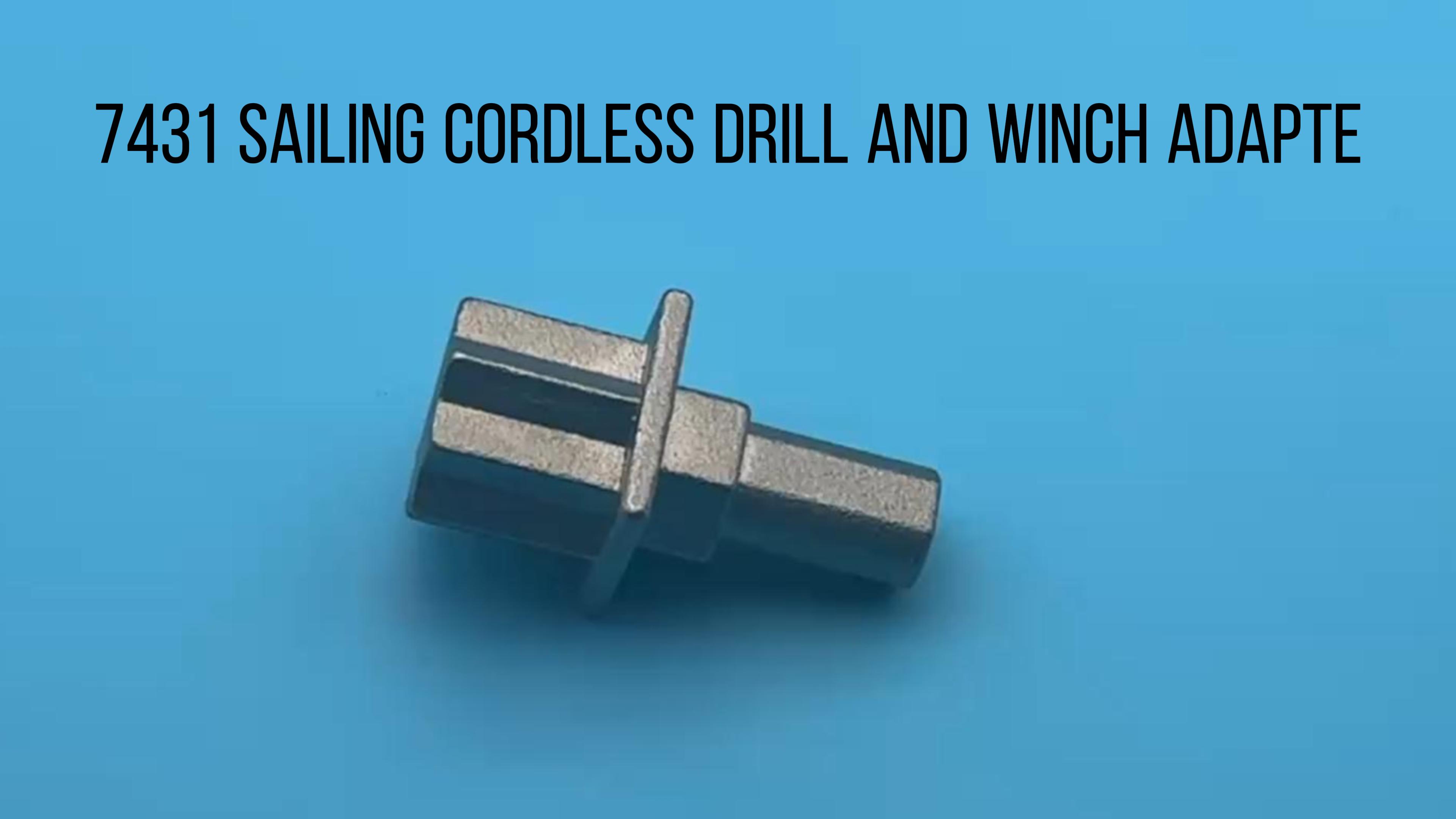 MARINEO Winch Bit Winch Adapter for Cordless Screwdriver, Drill, Cordless Screwdriver for Electric Winning, Stainless Steel
