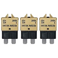 Vista 13 de Reset manual ATC/ATO - Fusible de disyuntor de 10 amperios para automóvil, barco, automóvil, camión, RV, audio, protección de batería Perfil bajo