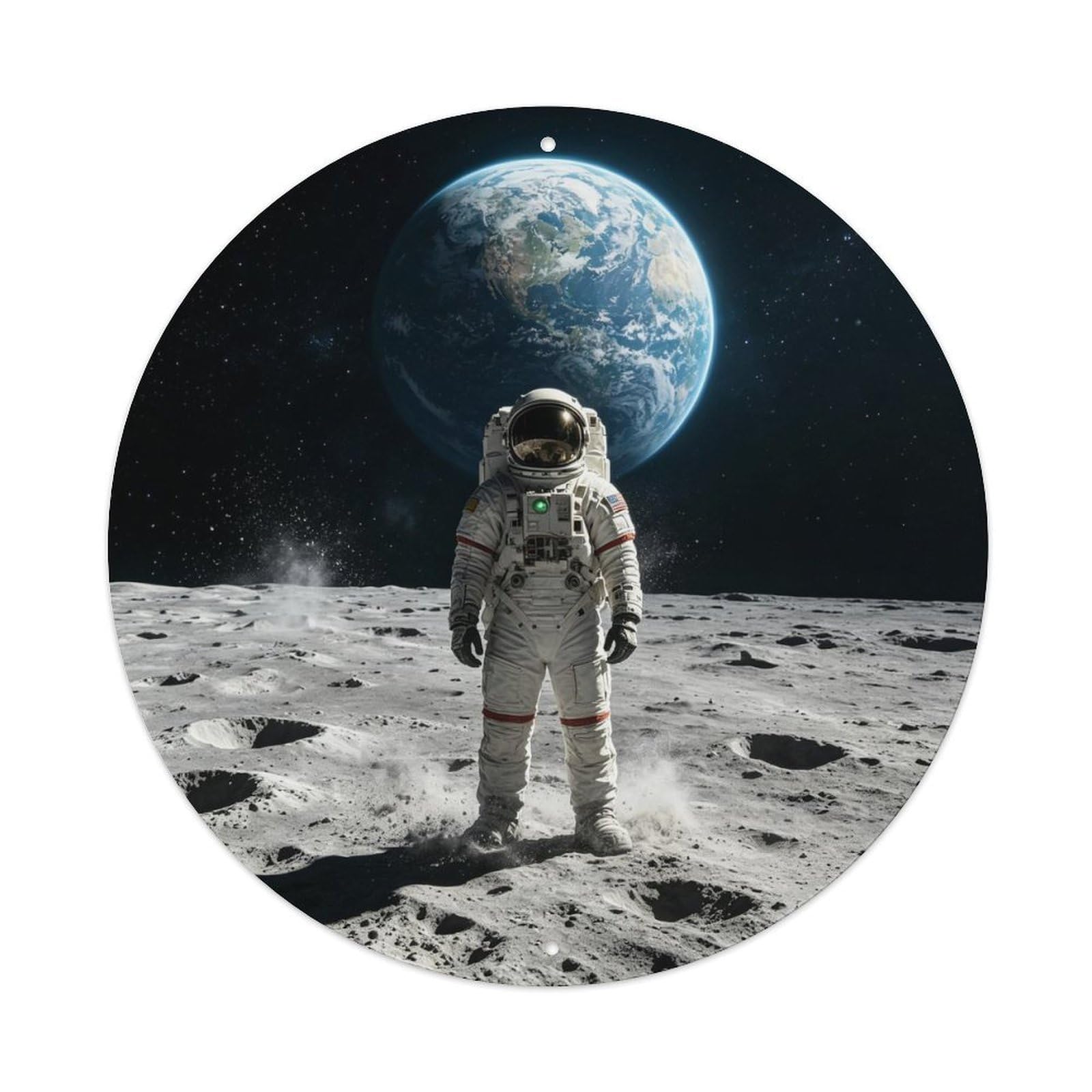 Astronaut On The Moon Metal Tin Sign Plaque