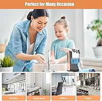 Vista 6 de Dispensador Automático de Jabón, PZOTRUF Sin Tocar 17oz/500ml con Sensor Infrarrojo Mejorado, 5 Niveles Ajustables de Dispensación de Jabón Líquido