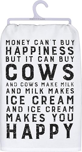 Miniatura 10 de Primitives by Kathy Toalla de cocina de algodón blanco y negro para decoración del hogar, cuadrada, 28 pulgadas, cocina cerrada