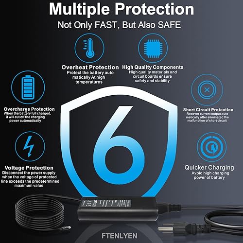 Miniatura 4 de 65W 60W USB C Laptop Charger Compatible with Dell Latitude 5540 7440 7430 3540 7420 7400 7320 E5440 E5430 7390 5400 Chromebook 3100, XPS 13 9310