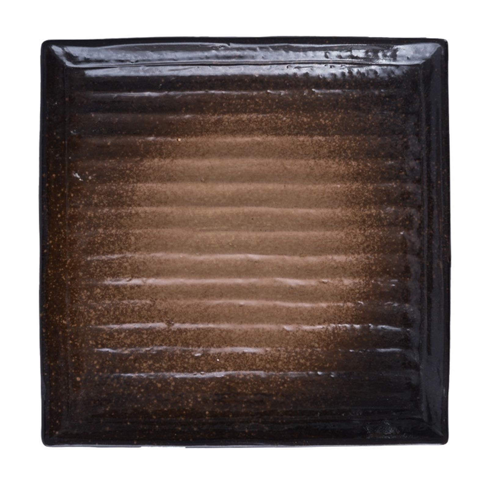 HVTKL Western steak dish dish dish creative home ceramic flat dish plate cutlery Fang Panzi Japanese breakfast dish (Color : Ink snow, Size : 9 inches)