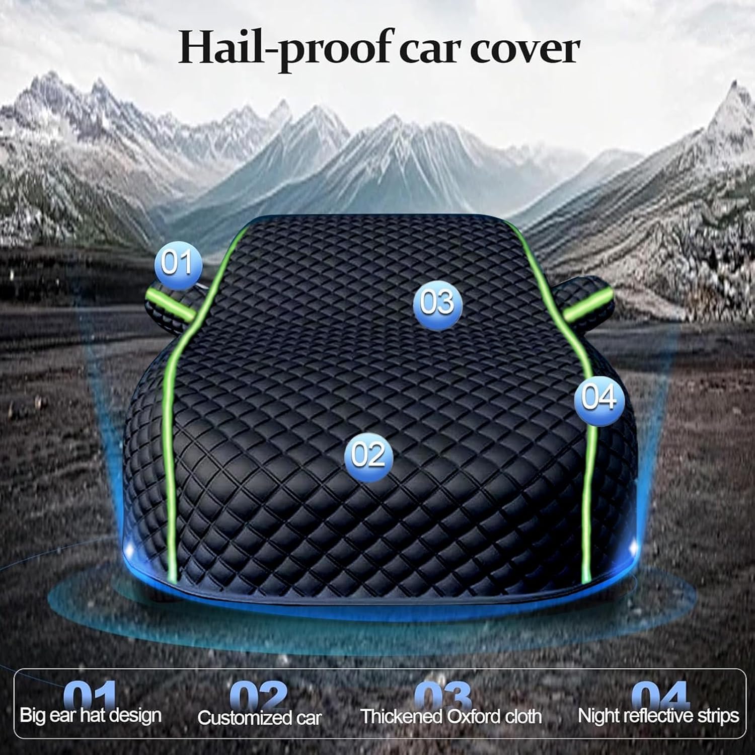 Telo Copriauto Antigrandine per Kia XCeed (2019-2026),Telo Grandine Auto,Impermeabile Antivento, Protezione Dal Sole E Dalla Polvere,Rivestimento Interno in Cotone k22qz