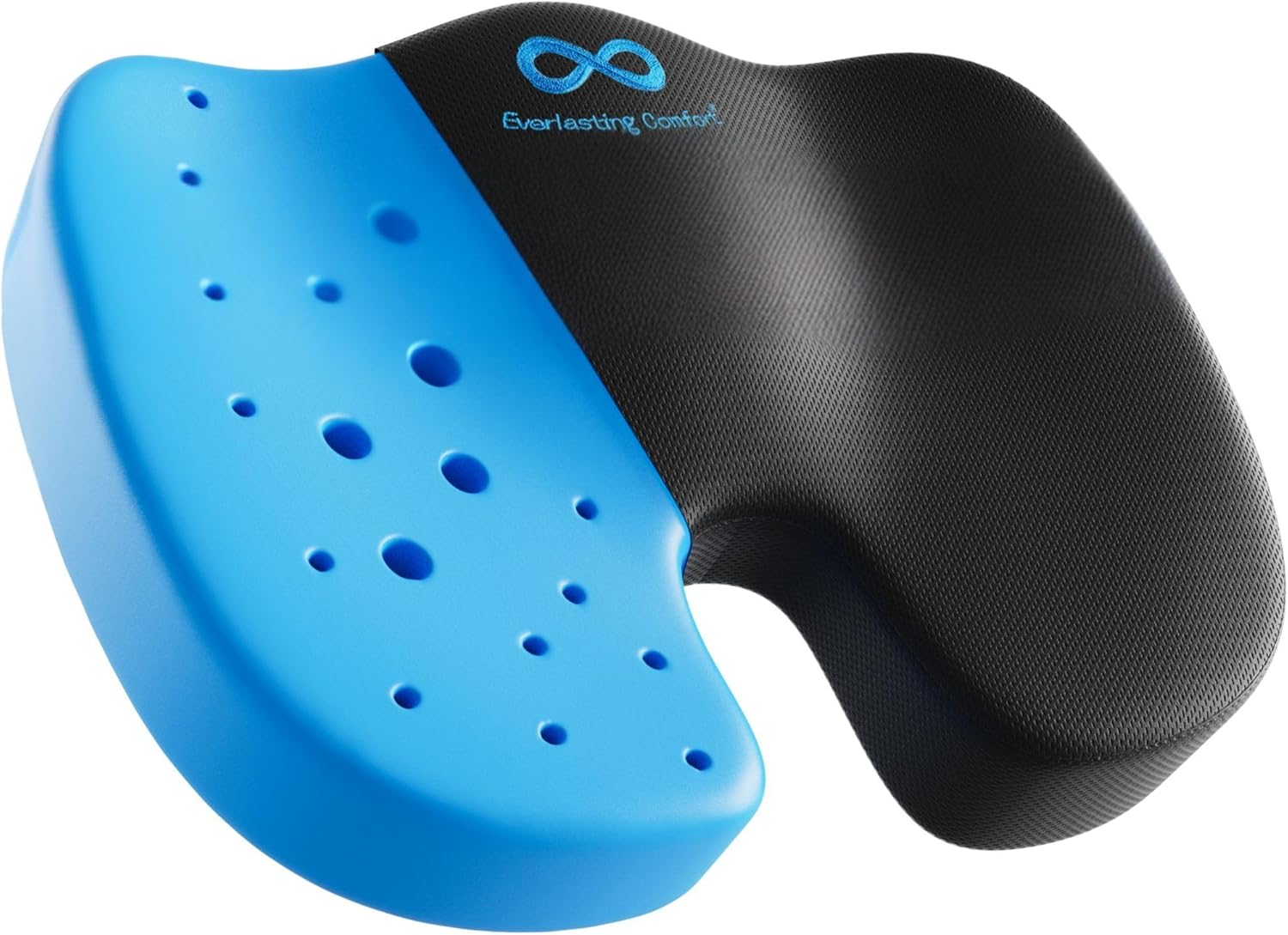 Everlasting Comfort Doctor Recommended Memory Foam Seat Cushion for Office Chairs & Car Seat - Ergonomic Office Desk Accessories for Tailbone Pain Relief, Sciatica & Back Support