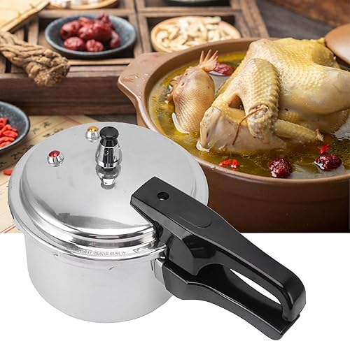 Miniatura 2 de Olla a presión pequeña, mini olla a presión de aleación de aluminio con fondo magnético, recipiente a presión compacto seguro y duradero compatible