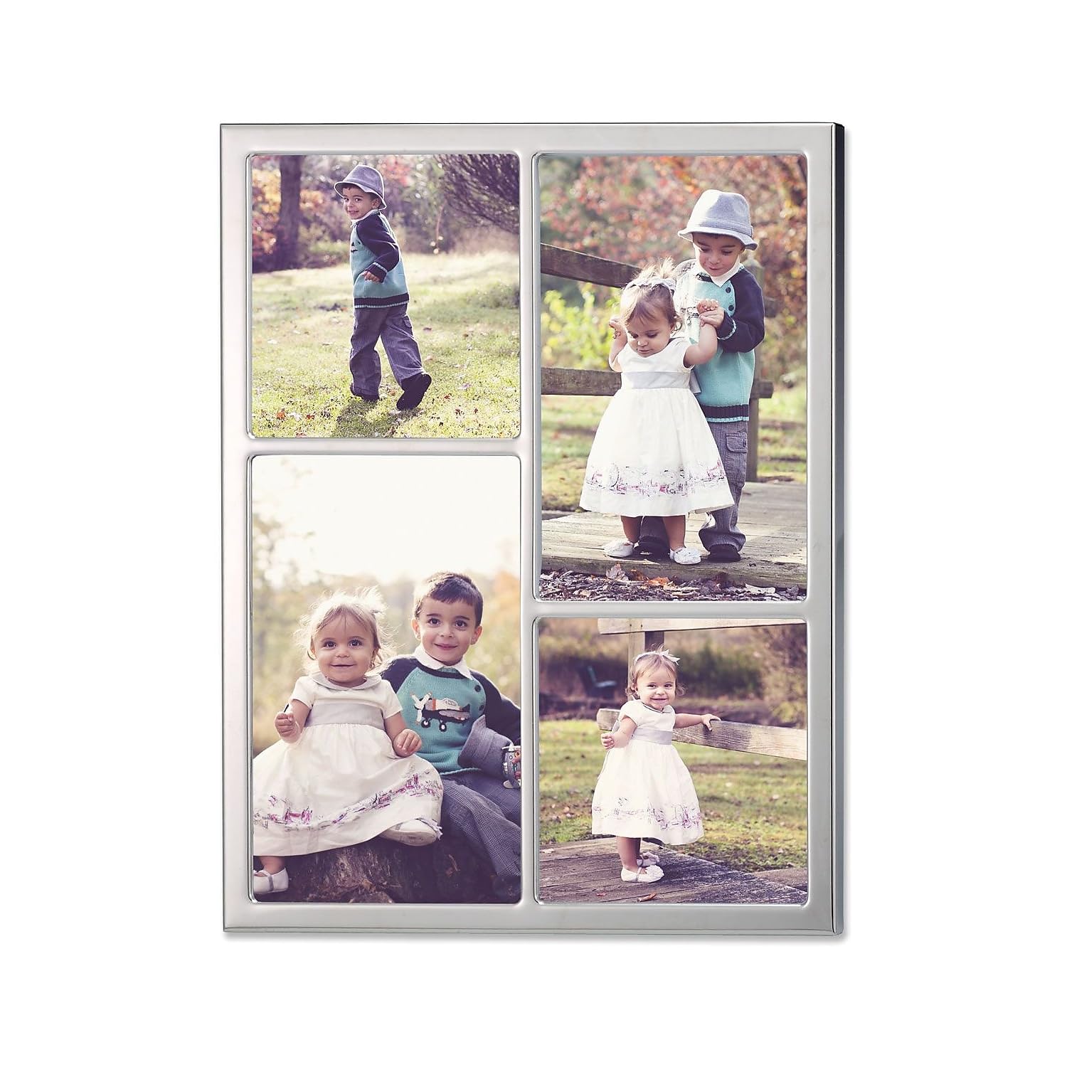 Lawrence Frames 710688 Silver Standard Metal 4 Opening Picture Frame