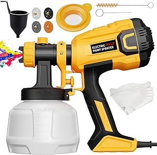 Paint Sprayer - 700W HVLP High Power Electric Spray Paint Gun with Adjustable Spray Width, 4 Nozzles & 3 Patterns, 40 Fl Oz Container, Easy to Clean, for Furniture, House, Fence, Walls, Etc.