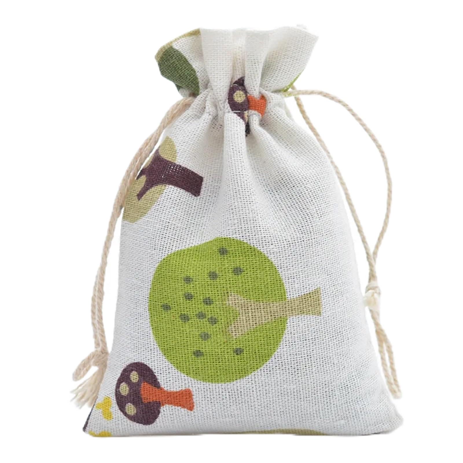 Jute Burlap Bags, Cotton Drawstring Storage Bags 10 pcs 10x14 cm(Color4)