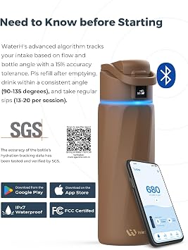 Boost 32 oz Smart Water Bottle White + Boost 24 oz Bottle Mocha Bundle