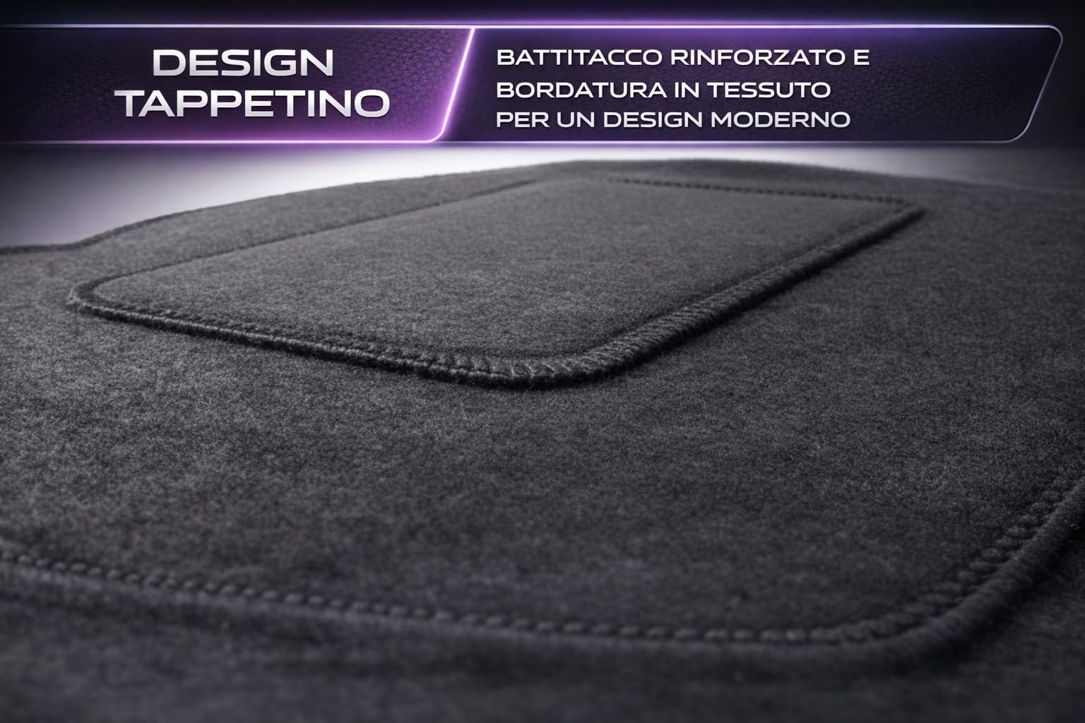 Tappeti Auto In Moquette Neri Con Logo: 4 Pezzi + 2 Clip Fissaggio - Anna Shop