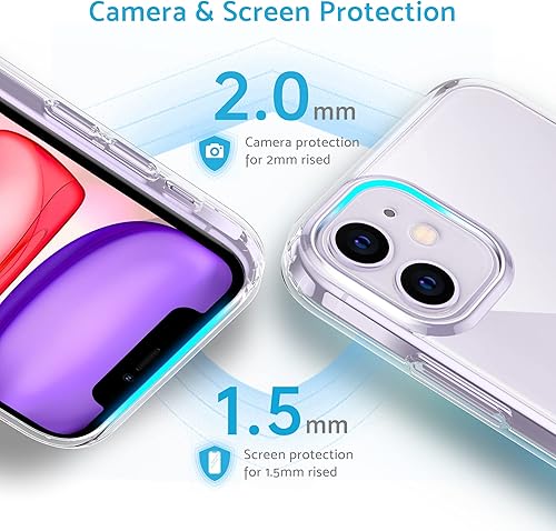 Miniatura 5 de Anqrp Funda transparente diseñada para iPhone 11, compatible con carga inalámbrica, antiamarilleamiento, transparente, delgada, antiarañazos, para