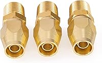 Vista 9 de 2 piezas de latón macizo de alta calidad, accesorios de repuesto reutilizables para manguera de identificación de 1/4 pulgadas, rígida NPT de 1/4