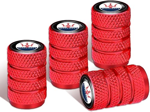 Tapas de válvula de neumático compatibles con Maserati Quattroporte, Ghibli Series de metal para neumáticos de automóvil, tapas de vástago de