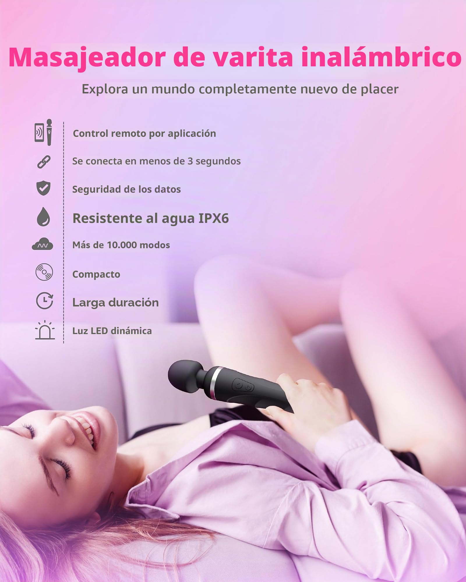 Masajeador Varita Vibrador LOVENSE Domi 2 Juguete Sexual Anal para Hombres + Accesorio Varita Vibrador Domi 2 para Hombres Kit de Regalo para Placer de Parejas Hombres