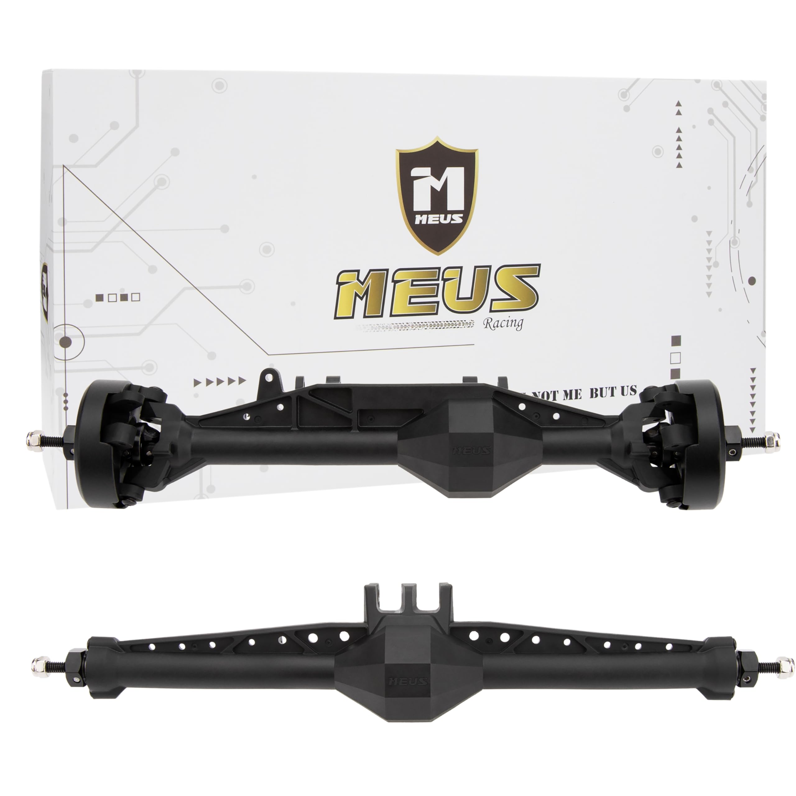 Photo 1 of MEUS RACING 1/10 Nylon ISO Stright Axles with Front Axle Counterweight for Axial Capra II SCX10 II and Other DIY 1/10 RC Crawler (Capra Wheel Distance 224MM)