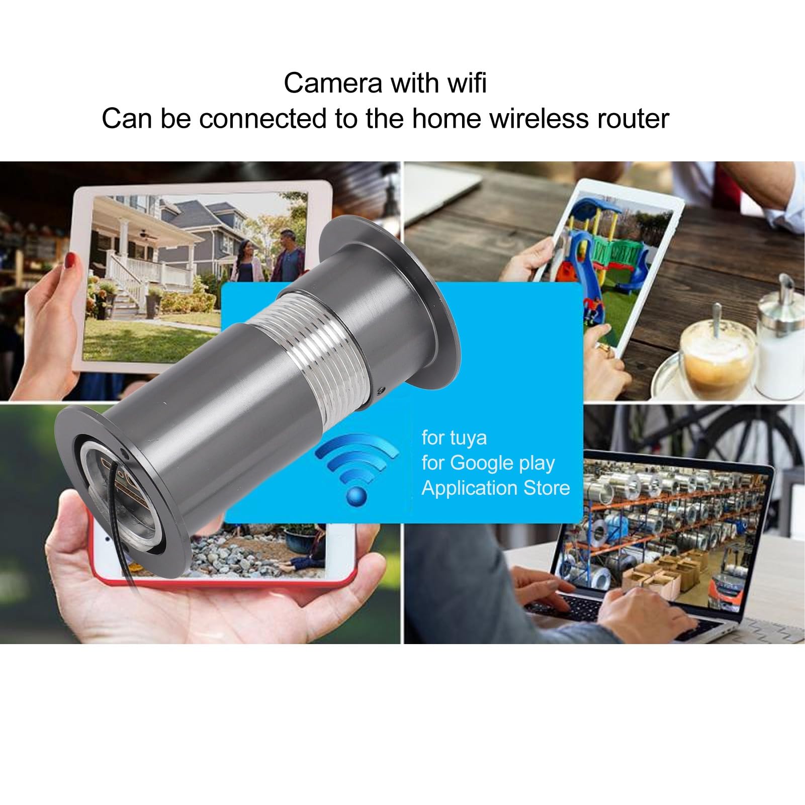 Spioncino Smart 170° Per Porta - Telecamera IP 2MP, WiFi 5G, Controllo App, Visione Notturna - Foto 6