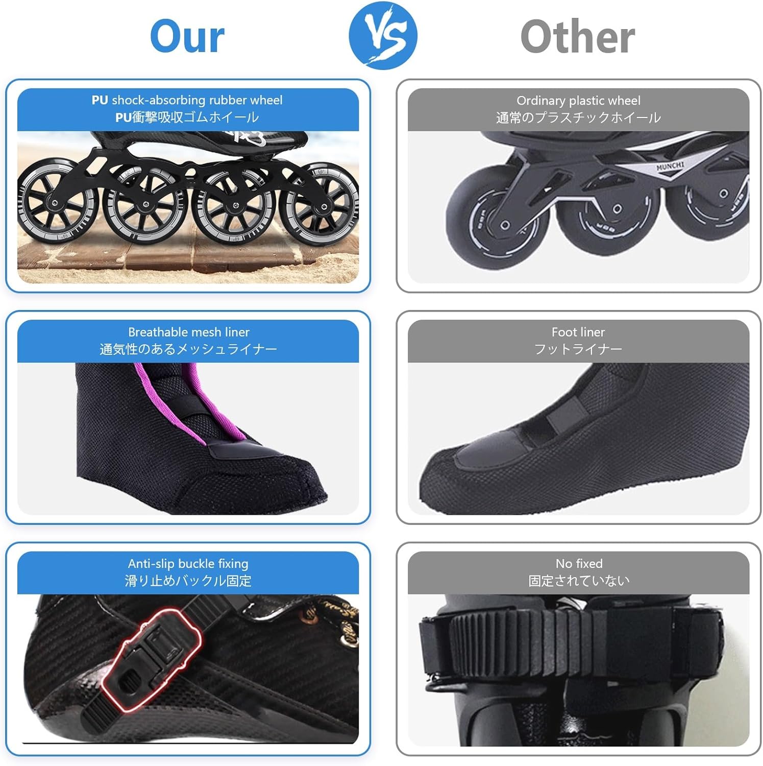 Professional Inline Speed Skates for Adults, Carbon Fibre Low Profile Racing Inline Skates Shoes Unisex for Road Track Racing Downhill