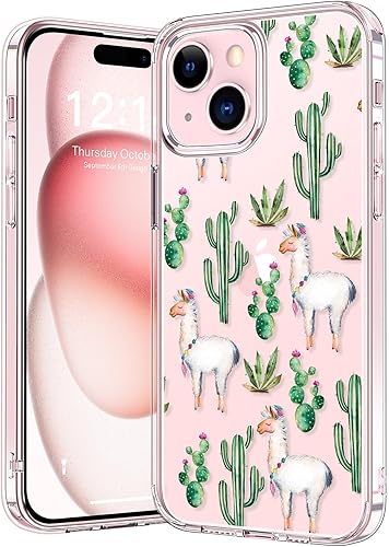 bicol Funda compatible con iPhone 15 Plus, transparente con diseños de moda para niñas y mujeres, ajuste delgado, a prueba de golpes, funda