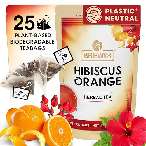 Vista 250 de BREWIX Bolsas de té de albahaca sagrada (15 bolsas de té piramidales) Camiseta con hojas de tulsi y manzanilla Sin cafeína, té de hierbas