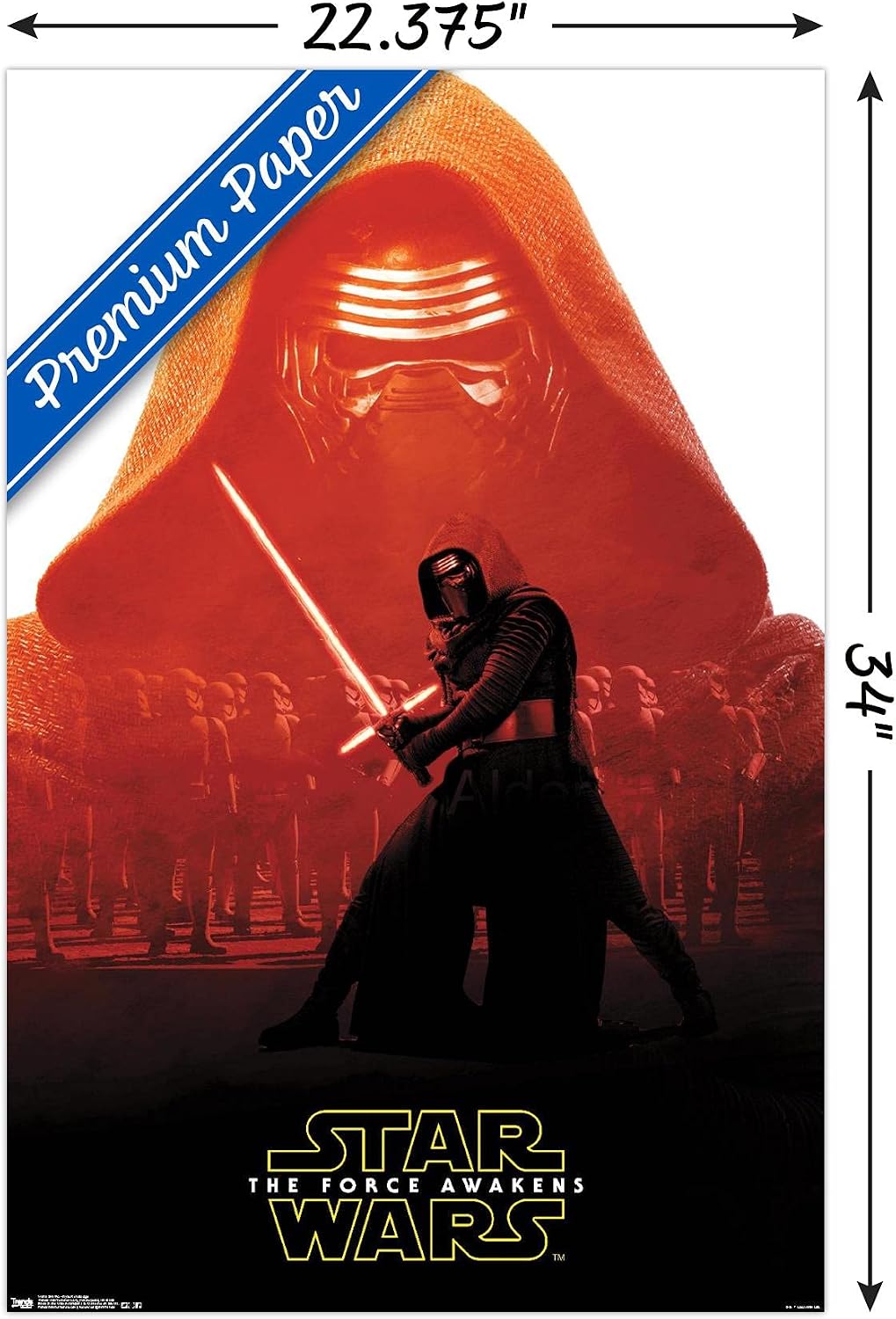 Trends International Star Wars: The Force Awakens - Kylo Ren Badge Wall Poster, 22.375" x 34", Premium Unframed Version