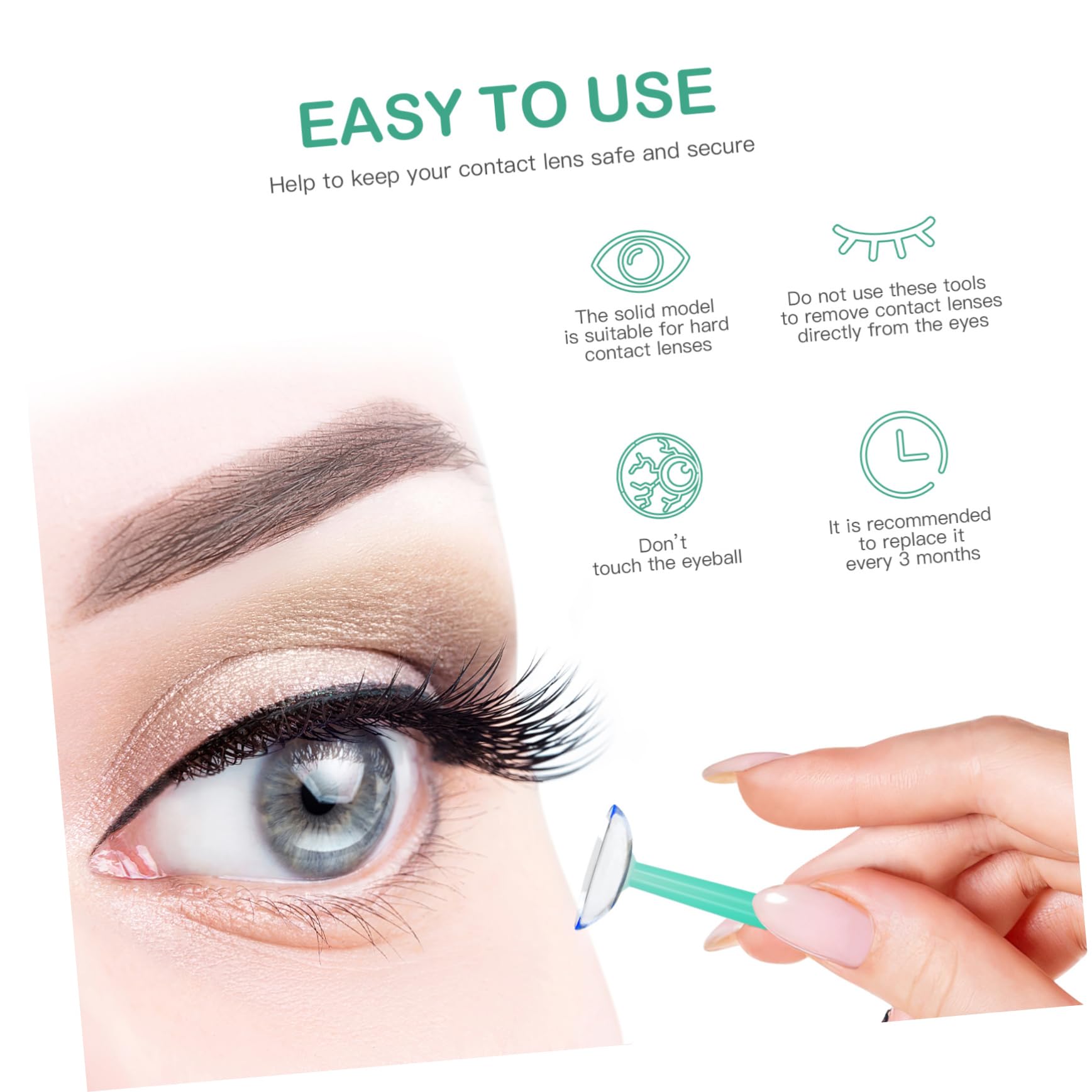 Healeved 75piezas Para Aplicar Lentes De Plunger De Para Inserción y Extracción De Lentes Para Portátil y Seguro