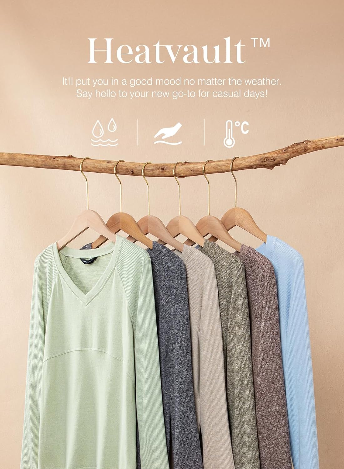 Dokotoo Women's Casual T Shirts Long Sleeve V Neck Ribbed Knit Tops Tee Shirts - Image 6