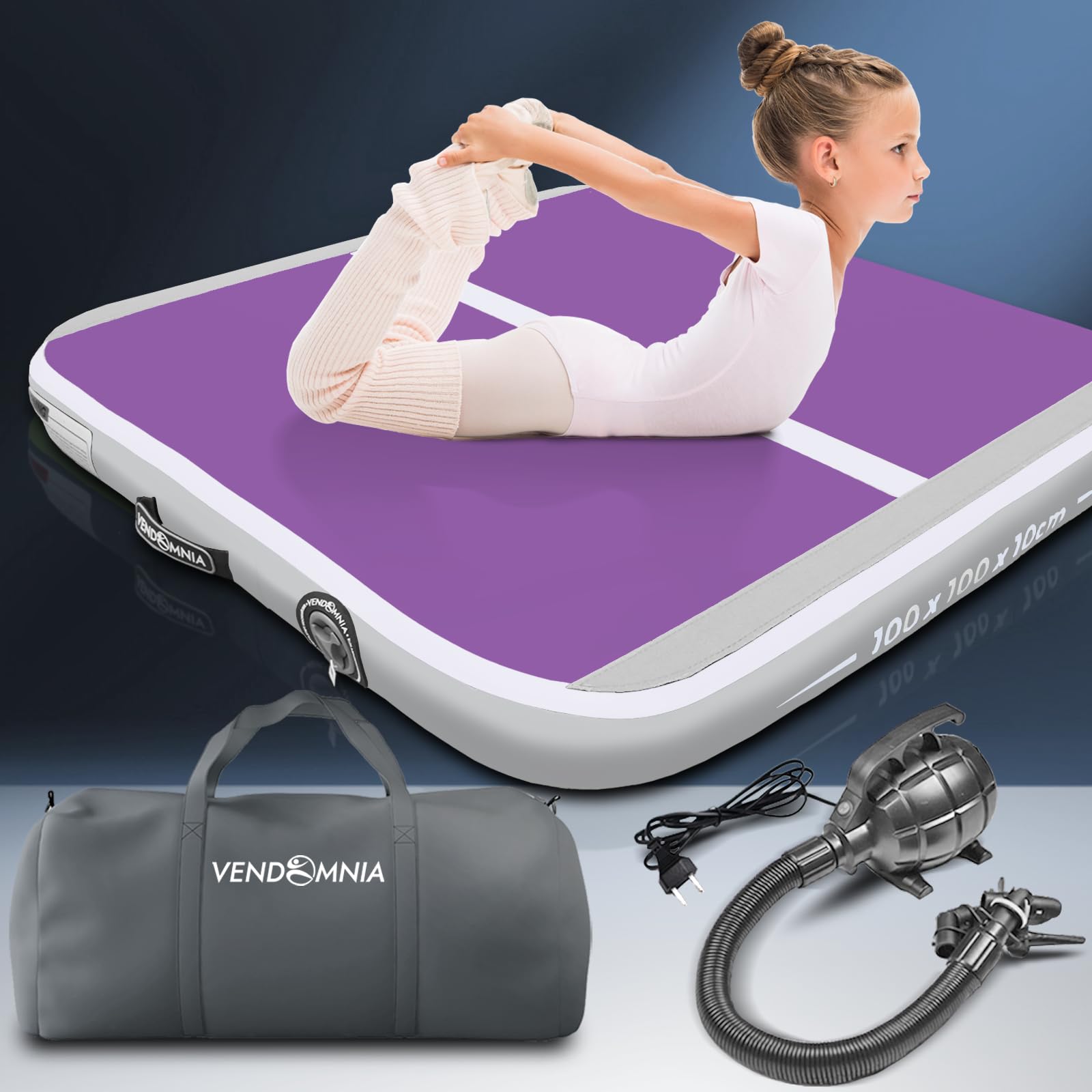 Air Track 6m Gonflable – Tapis De Gymnastique Professionnel RISINGUKST (Rose, Fitness/Yoga)