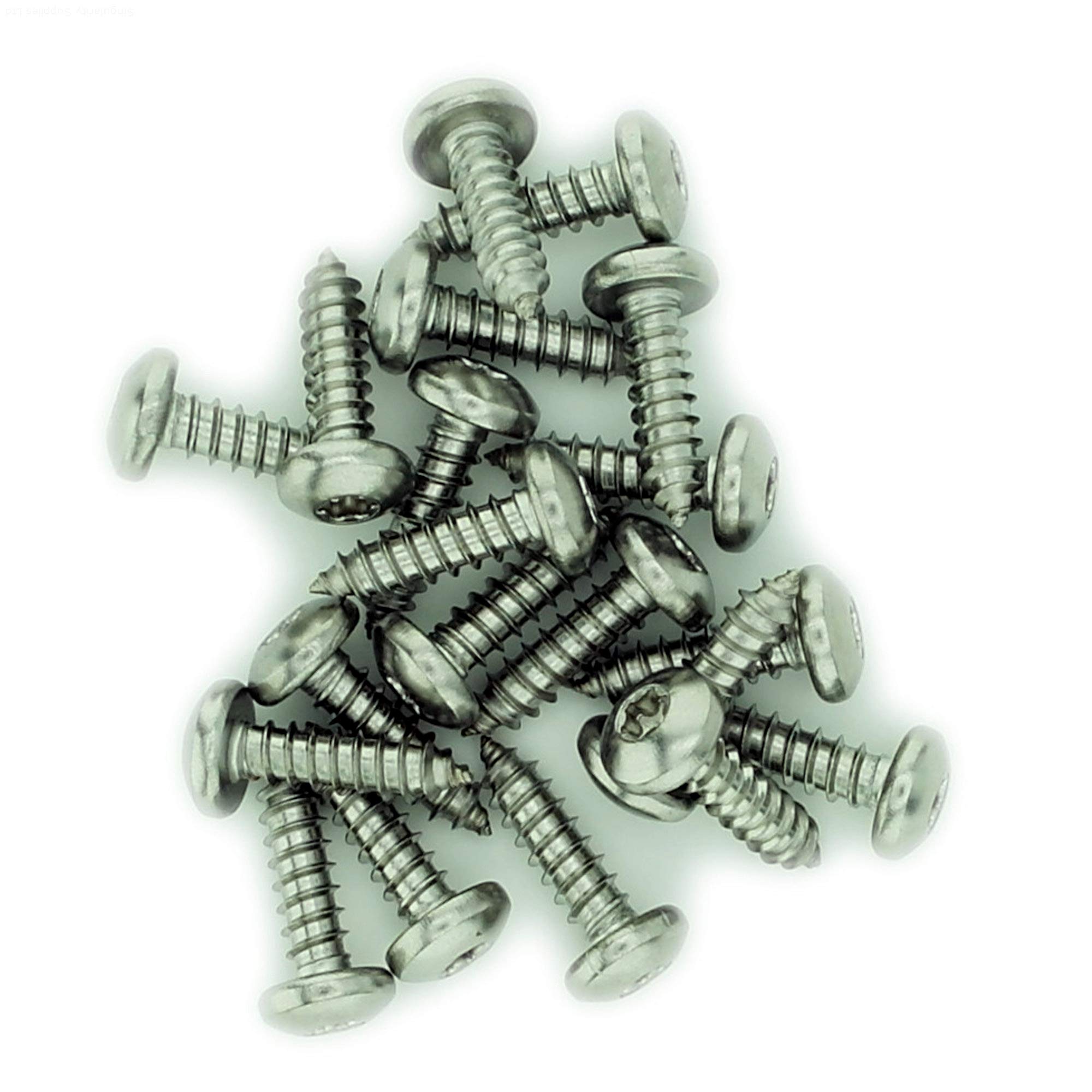 Singularity Supplies No.7 X 0.625 (3.9Mm X 16Mm) Tx Pan Self-Tapping Screw - Stainless Steel (A2) (Pack Of 20)