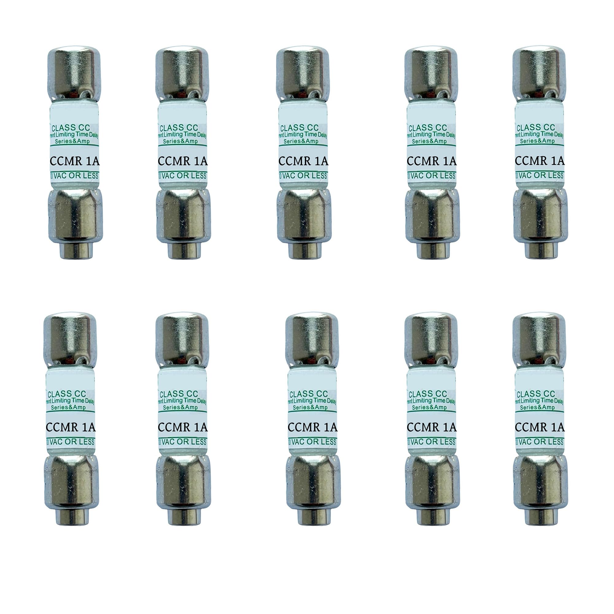 10-Pack New CCMR-2 CCMR 2A CCMR002 CCMR-2A 600Vac Time Delay Fuse，CCMR-2A Current Limiting Class CC Rejection Cartridge Fuses