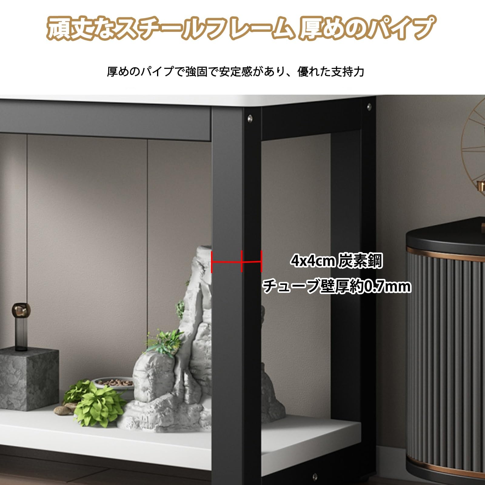 水槽台120cm用　補強柱付　高50 120×60×60 MS-1タイプ 木製水槽台（補強柱付） : Mtbears