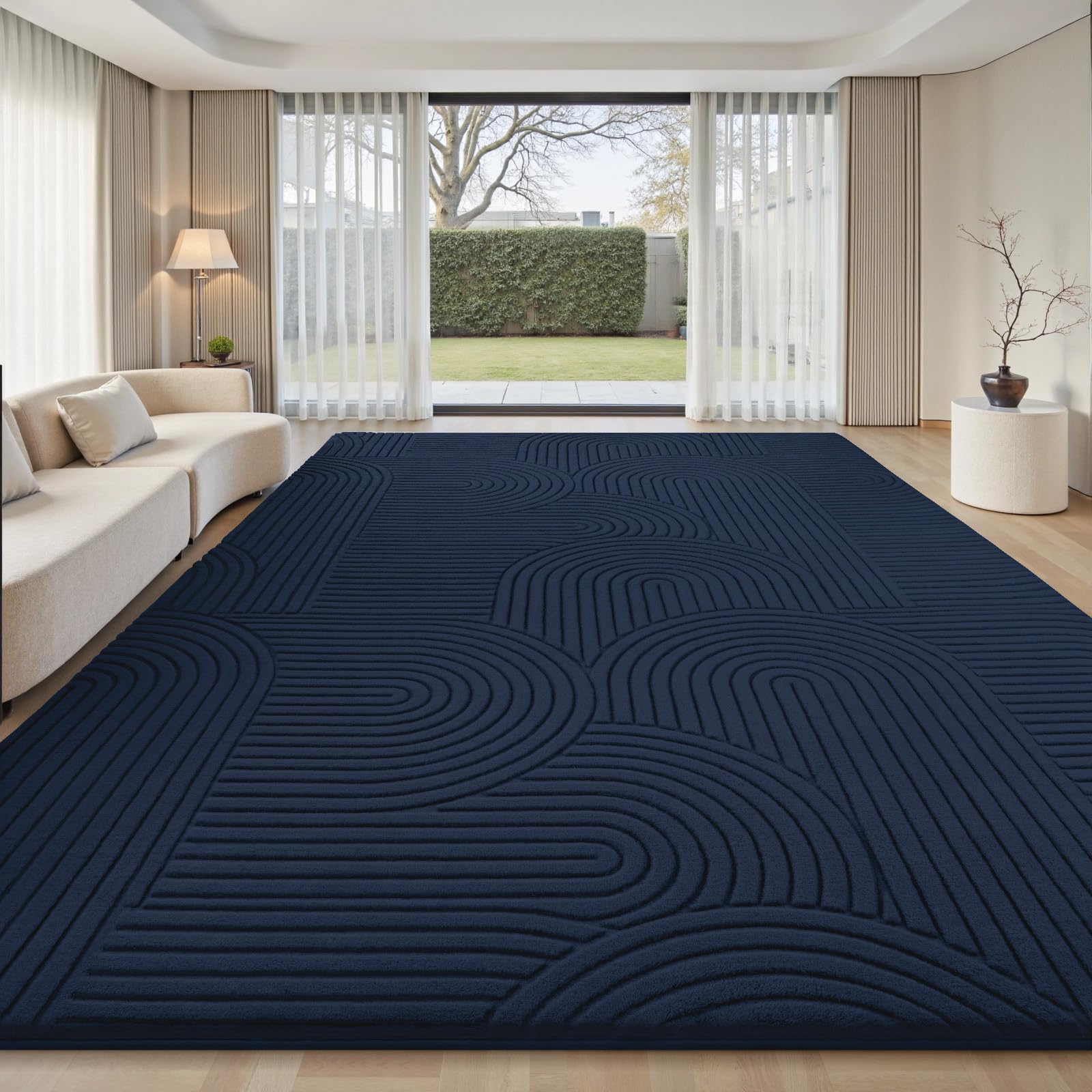 Treeboy Large Area Rugs For Living Room 200X300 Navy Blue Kids Room Carpet