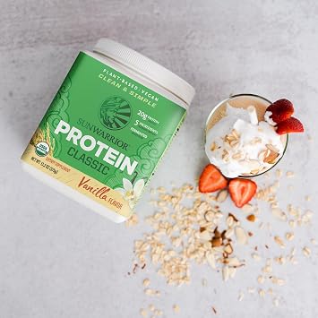 SUNWARRIOR Organic Classic Vanilla Protein, 375 GR