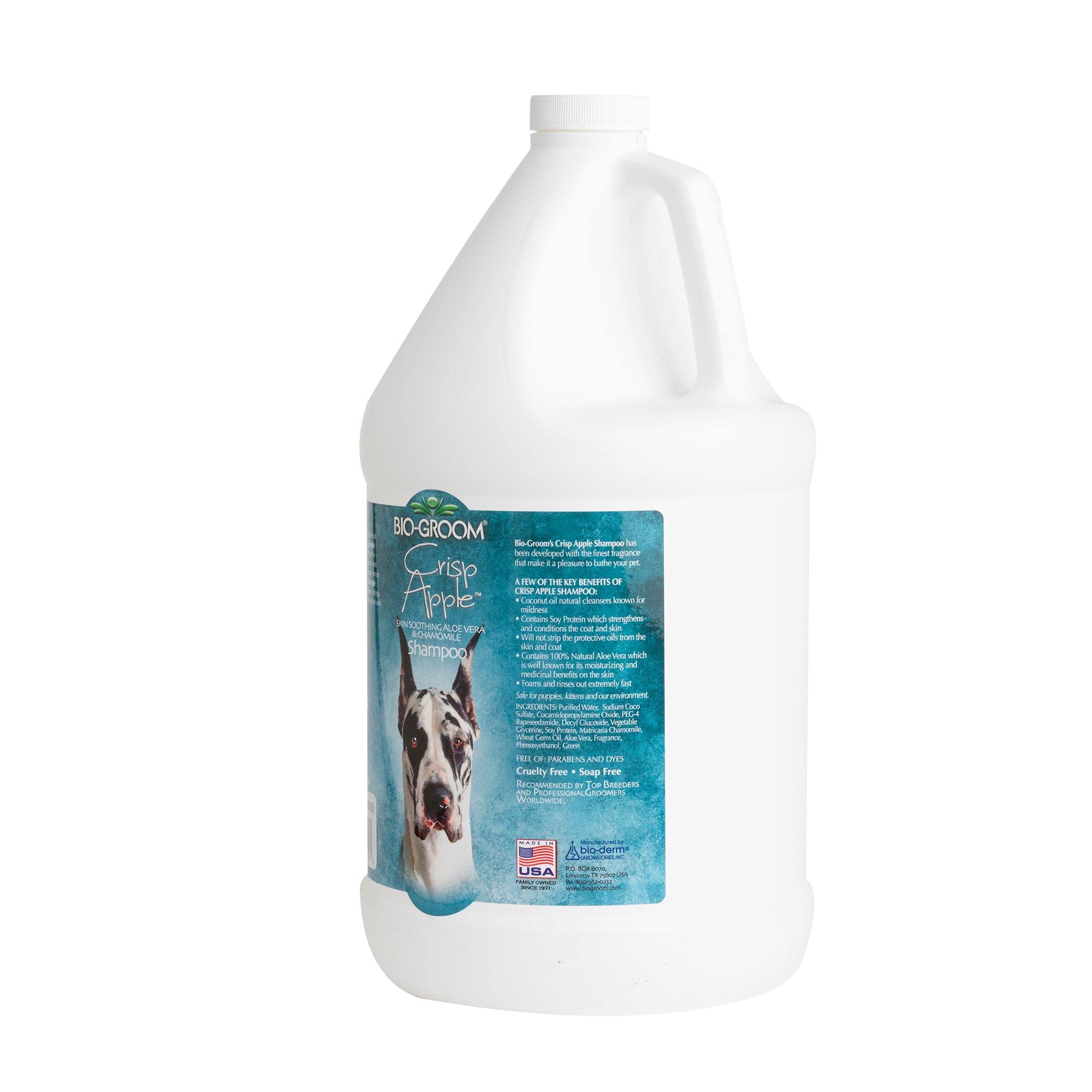 Bio-Groom - Crisp Apple Hundeshampoo - Mit Aloe Vera und Kamille Duft - Tierversuchsfreies und Seifenfreies Naturshampoo - Frei von Parabenen - Geeignet für Welpen und Kätzchen - 3,8 l