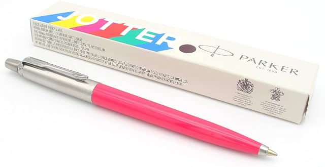 Parker Jotter Originals Ballpoint Pen - Hot Pink Finish - 60s Pop Art Collection - Blue Ink - Gift Boxed