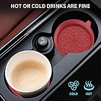 Vista 6 de ME.FAN Car Cup Coasters [4 Pack] Silicone Car Coasters/Automotive Cup Mats - Universal Non-Slip Recessed Car Interior Accessories - Car Cup Holder