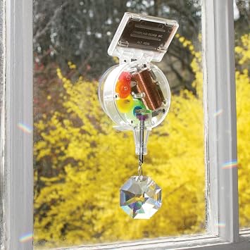 Kikkerland Solar-Powered Rainbow Maker with Crystal, Multicolor, 1 EA, One Size, RM1588-EU