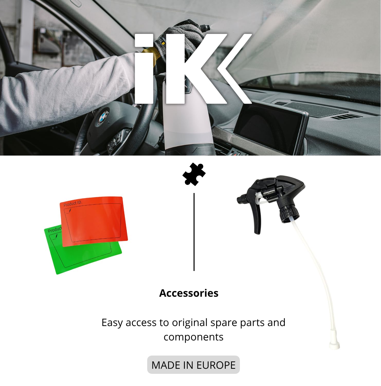 IK MULTI TR 1 – Profesjonalny opryskiwacz ręczny 1 l – lekki – do czyszczenia i dezynfekcji – detailing – kompatybilny z chemikaliami – zbiornik półprzezroczysty – Hiszpania