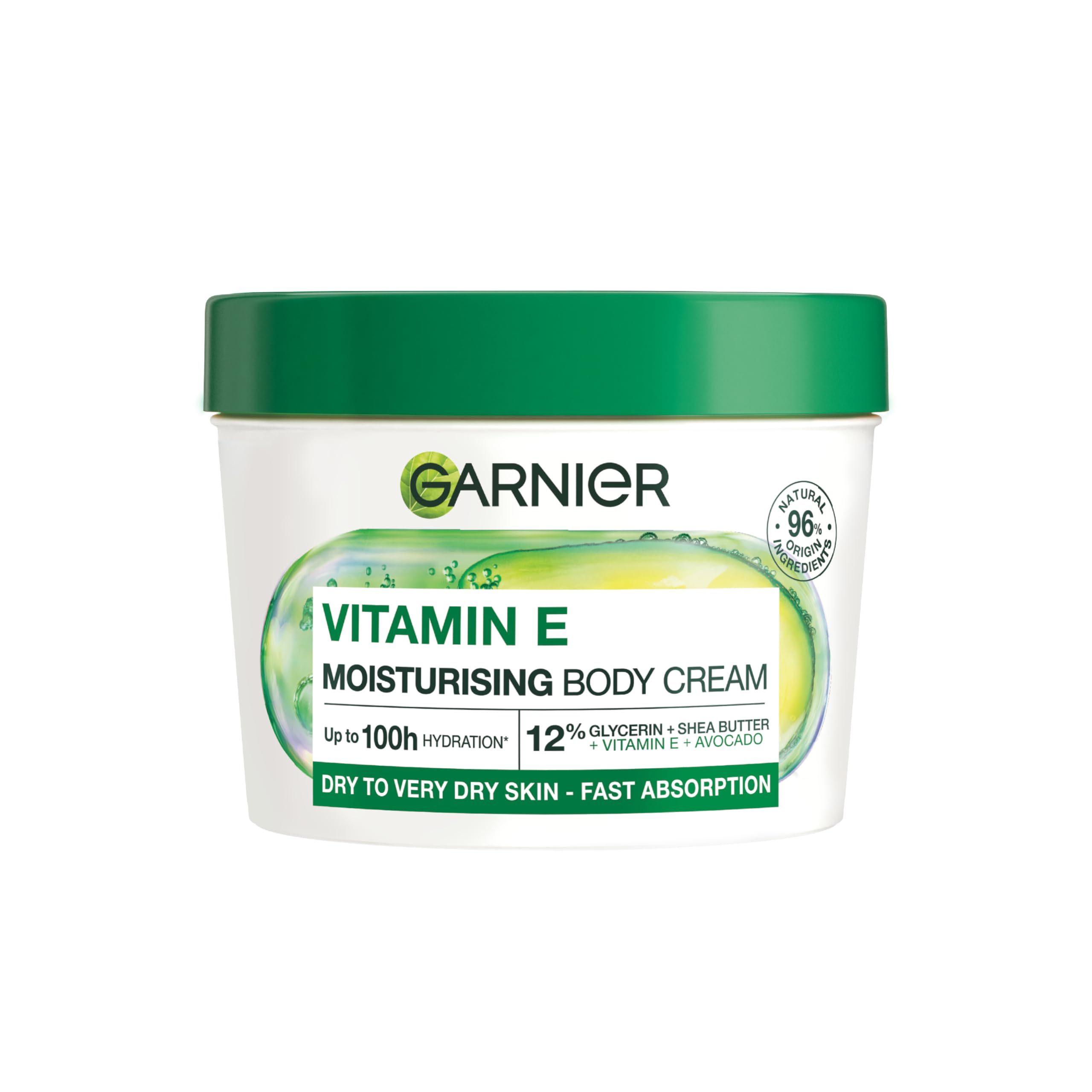 Garnier Vitamin E Moisturising Body Cream 380ml Cruelty Free Vegan