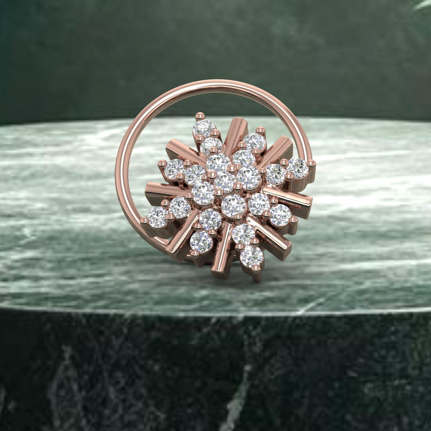 0.10 Carat Natural Diamond Wire Nose Pin in 14K Solid Gold, Nose Stud, Body Piercing Jewelry for Women (I1-I2 clarity)