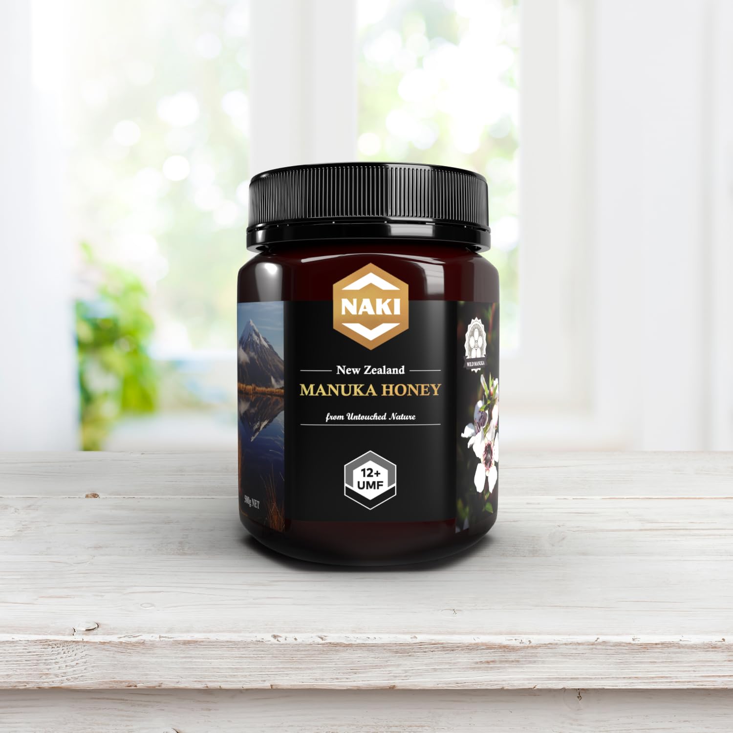NAKI Manuka Honey Harvested, Tested. Traceable. Certified 100% New Zealand Honey - International Gold Award Winner (UMF 12+ MGO 350+, 8.8 oz)