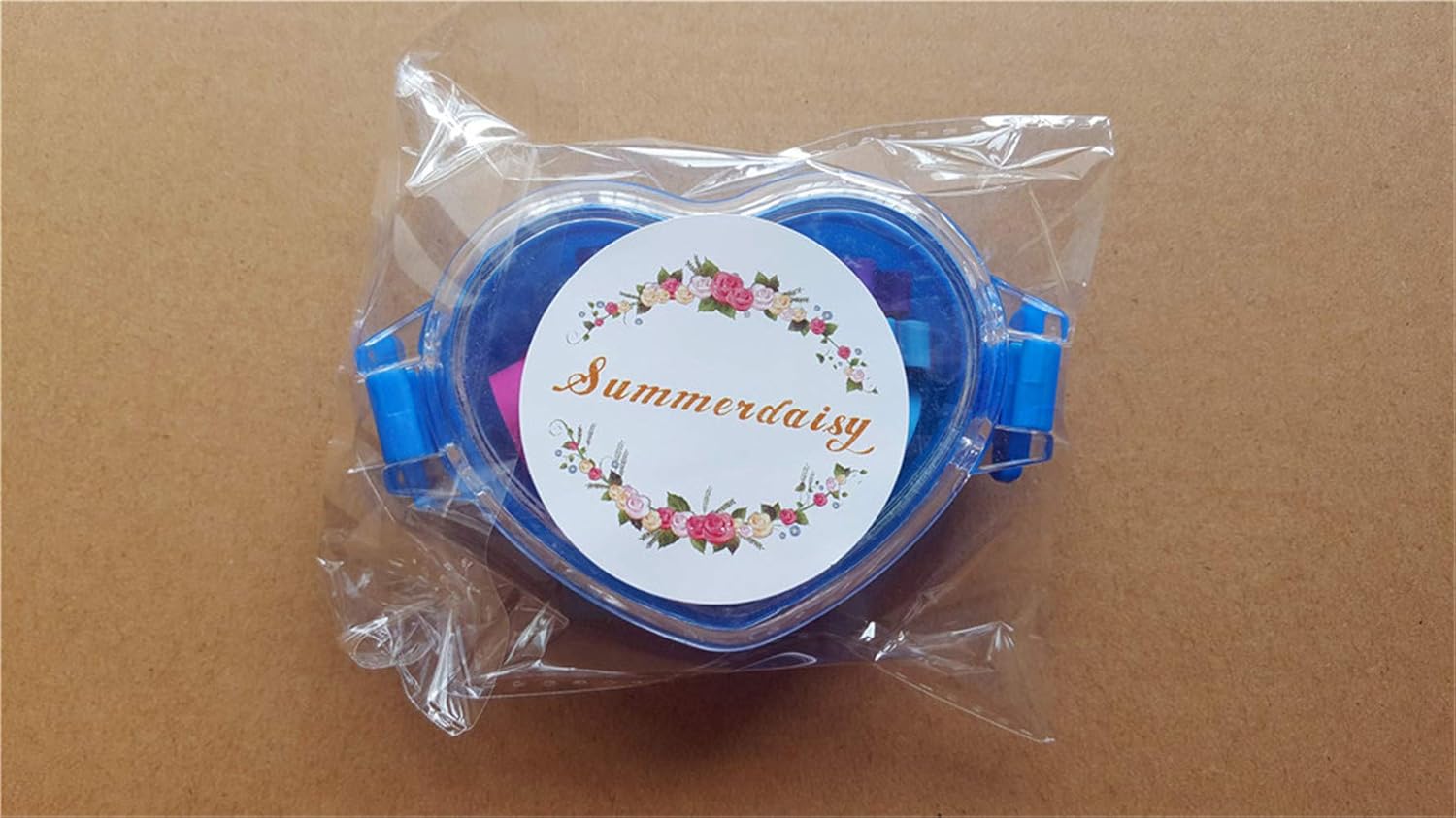 Summerdaisy Pencil Eraser for Kids Assorted Adorable Collection Pencil Erasers Heart Shape Box School Supplies