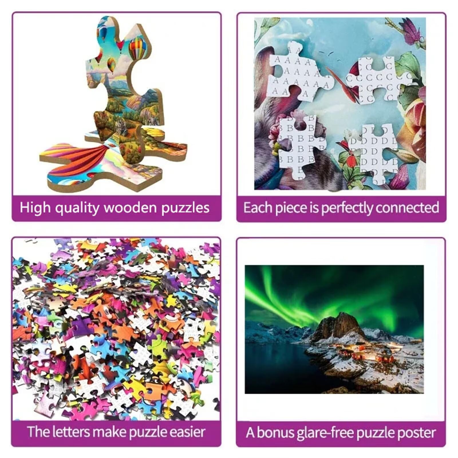 Puzzle 1500 pezzi,Edifici per bagagli per ragazze Puzzle per adulti,Jigsaw Puzzle s per Adulti e Bambini Idea Regalo per Lei o Lui Frameless